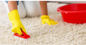 white rug cleaning